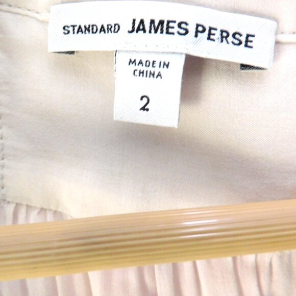 James Perse Blush Cream Midi Dress Size 2 (M) Tie Waist Tiered Viscose Bohemian - Picture 4 of 9